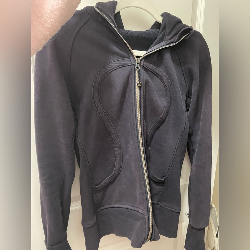 Lululemon Navy Blue Full Zip Scuba Hoodie